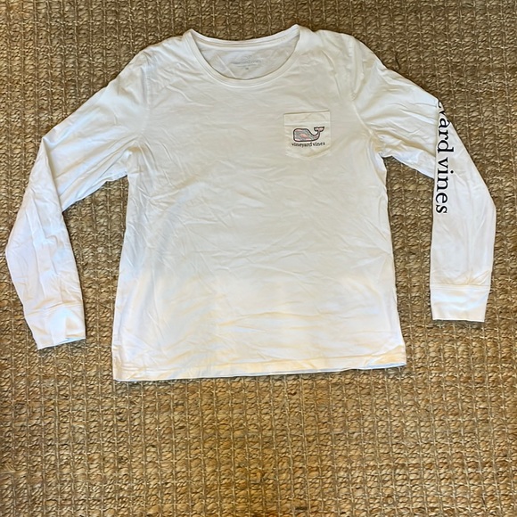 Vineyard Vines Whale Fill Blue and Pink long sleeve shirt medium - Picture 2 of 5